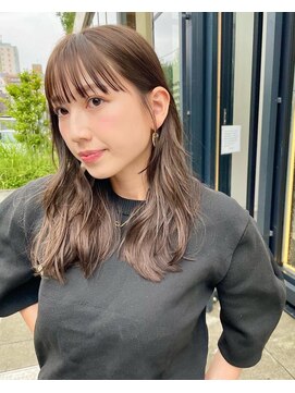 ノラ ヘアーサロン(NORA HAIR SALON) ナチュラル小顔前髪あり後れ毛サイドバング結べるボブくびれヘア