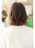 ■マロンベージュくびれヘア外ハネ抜け感ボブ611川口30代40代