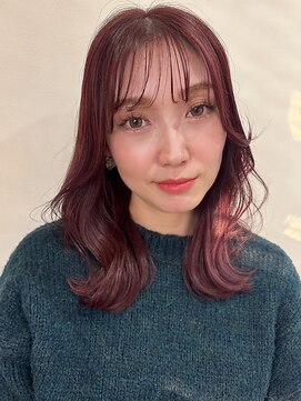 イーストハムネオ(EAST HAM NEO) ミディアムレイヤー×ピンクブラウン