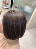 ホワイトグレージュ/デジタルパーマ/チェリーブラウン/茅ヶ崎