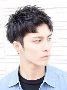 ハレ ヘアサロン(Hale hair salon) Haleビジネススパーキーショートブルーブラックフェードバーバー