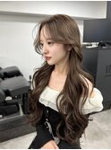 横顔も盛れる韓国風レイヤーロング/ダイヤモンドプルエクステ