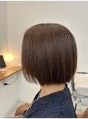 ボブ×艶カラー