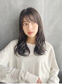 【町田】暗髪セミロング×シースルーバング/大人カジュアル