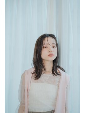 艶髪ゆる巻きセミロング