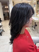 アッシュ 仙川店(Ash)&nbsp;ハッシュカットミディアムレイヤーくびれハイライト40代50代60代