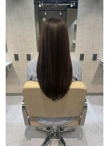 エンブレス(EnBlesS) ロング レイヤーカット 顔周り ベージュブラウン 前髪 10代20代