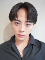 ニコ トウキョウ ヨコハマ(nico) メンズセンターパートウルフセンターパートニュアンスパーマ襟足