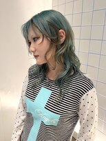 ローエ バイ デコ(Rohe by DECO)&nbsp;【廣川】ターコイズグリーン/ブラウン/ハッシュカット/シャギー