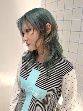 ローエ バイ デコ(Rohe by DECO) 【廣川】ターコイズグリーン/ブラウン/ハッシュカット/シャギー