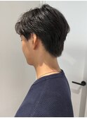 メンズカットパーマフェザーニュアンス毛流れセンターパート渋谷