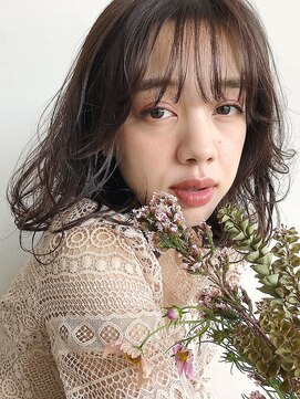 シアアオヤマ 表参道青山(SHEA aoyama) 【前坂 美来乃】アッシュブラウン外ハネボブ［青山/表参道］