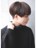 大人可愛い20代30代40代黒髪前下がりひし形小顔ボブ丸みショート