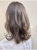 【Bellecoupes】岡本真由美  透け感シルバーベージュ