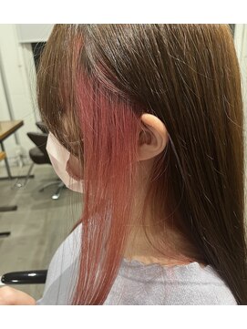 アオゾラヘアーカミノウラ(AOZORA HAIR kaminoura) インナーコーラルピンク