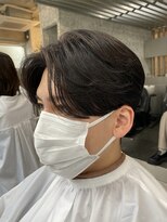 バイフィフス 原宿/表参道(by fifth)&nbsp;毛流れセンターパート無造作パーマツーブロック刈り上げ