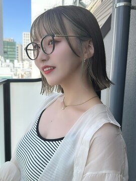 ロンドルーチェ 心斎橋(Lond luce) ダークアッシュ/ミディアムレイヤーカット［髪質改善/縮毛矯正］