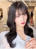 韓国風カット×ブルーブラック