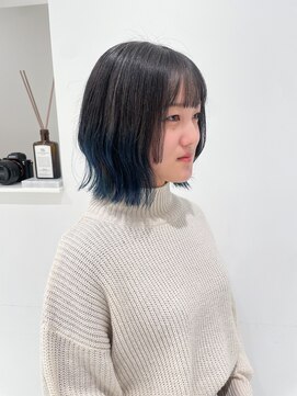 ハイブ 金沢(Hive) 裾カラー　グレー×ブルー