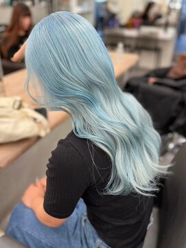 ベレーザ 渋谷(BELEZA) 5765ニュアンスカラーブルージュブルーシルバーレイヤーロング