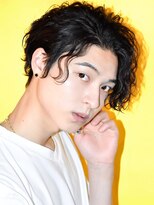 オーシャントーキョー(OCEAN TOKYO)&nbsp;波巻きパーマセンターパートツーブロックコンマバング韓国黒髪