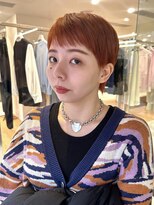 ノラ ヘアーサロン(NORA HAIR SALON) 【大久保】ブリーチオレンジカラー簡単ショートスタイル