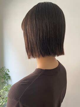 2195ヘアー 世田谷代田(2195hair) 地毛風カラー/切りっぱなしボブ/髪質改善/地毛風ストレート