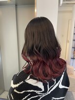 アヴァンスアンス 広島袋町店(AVANCE.ens)&nbsp;ワインレッドグラデーションカラー