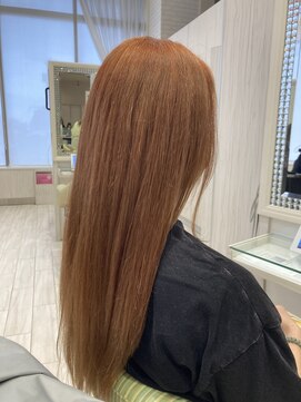 ビス ヘア アンド ビューティー 西新井店(Vis Hair&Beauty) 透明感抜群♪ダブルカラーブリーチオレンジベージュ
