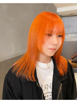 キャロルガーデンズ ボコカ 表参道(Carroll Gardens bococa) オレンジ/レイヤー/顔まわり/シャギー