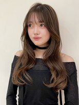 バイオレットジェム(Violet`jem)&nbsp;韓国ヘアロングレイヤーカットサイドバングMI-40