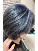 ブルー×シルバーのルーツカラー