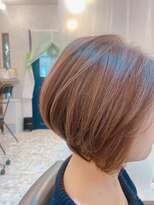 シンミシエル 京都北野白梅町(shinmiciel) ナチュラルボブ前髪ありイメチェン30代40代50代60代ショート