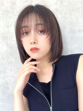 ラフィスヘアー クロム 大宮店(La fith hair chrome) 【La fith】切りっぱなしボブ×レイヤー×シースルーバング