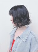 ＊ゆるふわパーマボブウェーブニュアンスパーマ大人ボブパーマ
