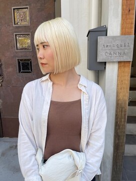 カンナ オーガニック ヘアデザイン(CANNA ORGANIC & HAIR DESIGN) 抜きっぱなしブロンドボブ