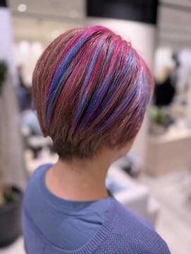 ステア ケース(stair case) ちょっぴりアンブレラカラー 白髪ぼかし オレンジベージュ