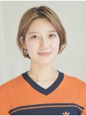 ぱつっとボブ・ショート/前髪あり/絶壁解消/３0代/４0代/大人