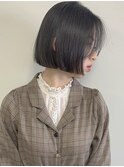 ブルーグレーとタッセルボブ☆韓国ボブ/タッセルカット