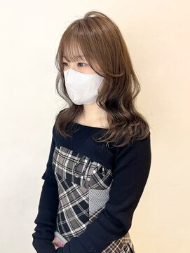 アクシス 栄店(`AXIS) 松本/ワンホンレイヤー/ミルクティーブロンド/ダークブルー/栄