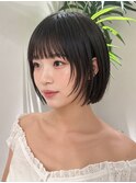 ミニボブ/丸みボブ/顔まわりレイヤー/