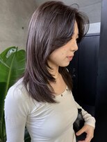 ナループロアポンテ(Nalu pu loa PONTE)&nbsp;バタフライレイヤーカット/海外風レイヤー/ラベンダーブラウン