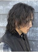 MEN’S HAIR/波巻きツイストスパイラル/リバースセンターパート