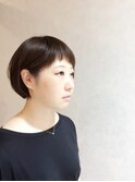 ショートボブ×ショートバング