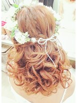 ブラウ ネイル パーティー(Blau Nail Party) ナチュラルガーリー ～wedding hairstyle～