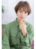 ニュアンスカラーでカジュアル☆前下がりショートウルフb