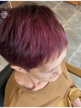 ロダ ヘアー(RODA hair) ベリーショートにローズピンク