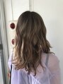 アグ ヘアー カナ 気仙沼店(Agu hair qana) ブリーチ1回。ベージュ系カラー。紫を添えて。