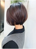 【mee.】ハセガワ/グレージュカラー/斜めバング/ボブ
