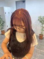 ペレ 栄店(PELE) デザインカラー/レイヤーカット/ウェットヘア/オリーブベージュ